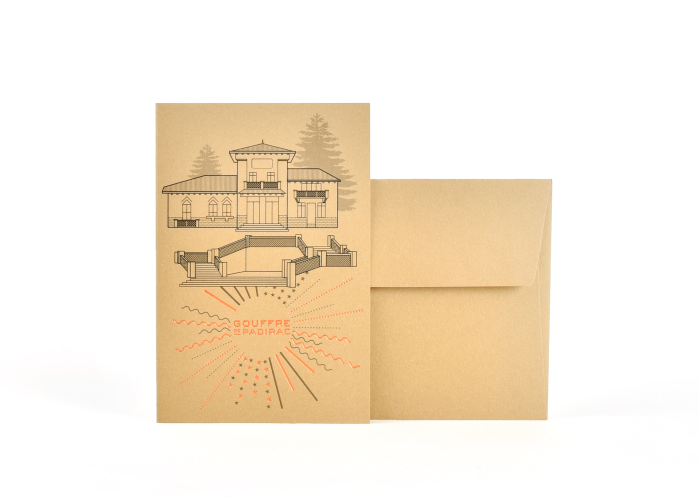 Carte postale et enveloppe - Le Pavillon d'accueil