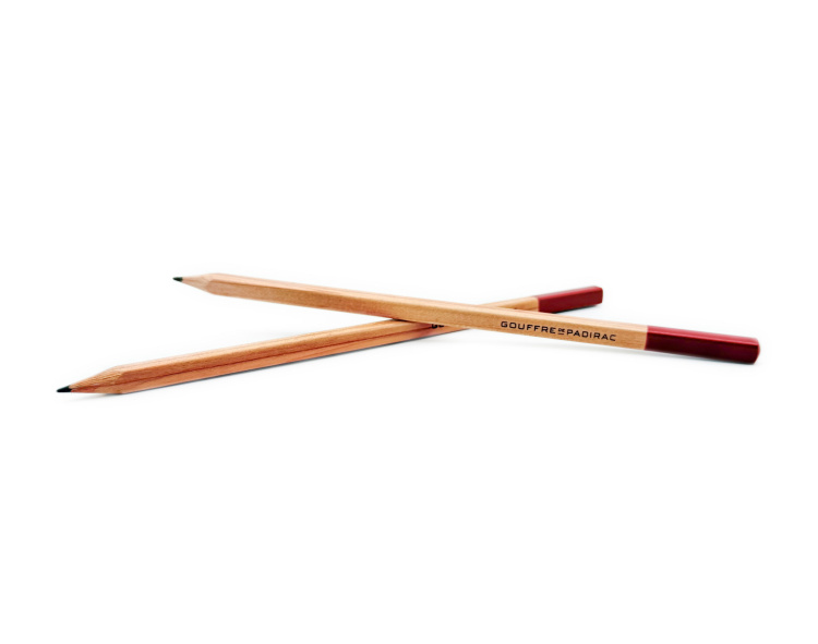 Square natural wood pencil